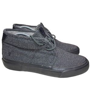 Frye Men's Charcoal Gray Wool High-Top Sneakers